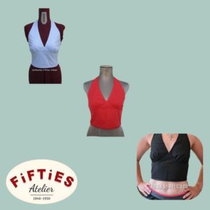 Top Haut Dos Nu Pin-up Rockabilly Vintage Rétro Année 50's Eté
