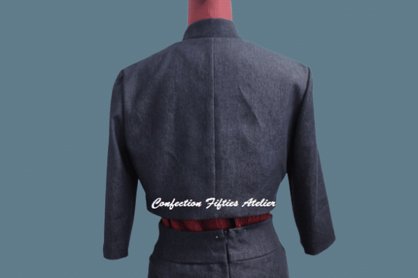 Veste Courte Pin-up Rockabilly Vintage Rétro Manches 3/4 Bleu ou Noir – Image 4