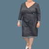 Robe Droite Drapée Pin-up Rockabilly Vintage Rétro Grande Taille – Image 2