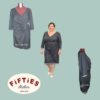 Robe Droite Drapée Pin-up Rockabilly Vintage Rétro Grande Taille