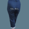Pantacourt Année 50 Rétro Pin-up Rockabilly Jeans Noir Bleu Marine – Image 4