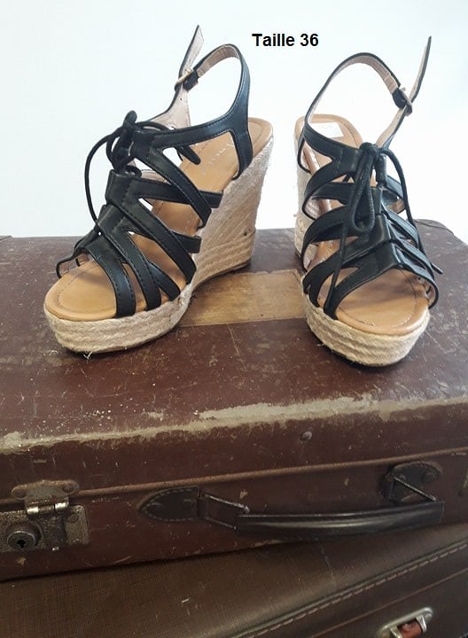sandales lanieres cuir