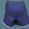 Short Taille Haute Marin-Navy en coton élasthanne et liseré – Image 4