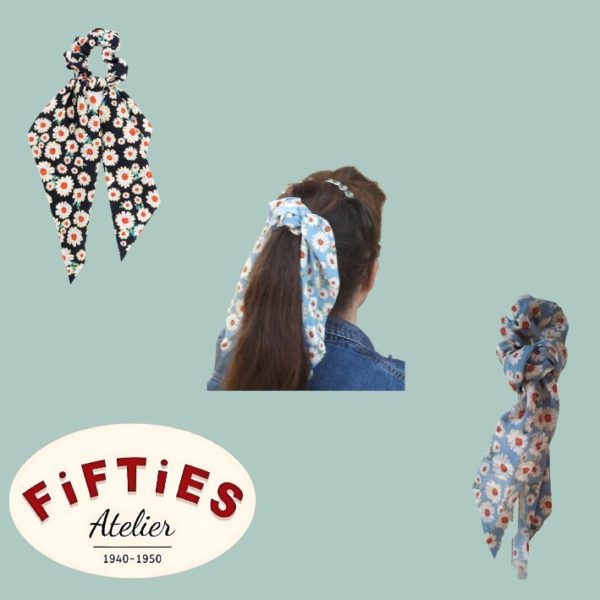 Chouchous à Fleurs Accessoires Cheveux Vintage Rockabilly Rétro Pin-up