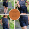 Short Pin-up taille haute en Jean Rockabilly Denim Brut