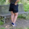 Short Pin-up taille haute en Jean Rockabilly Denim Brut – Image 2