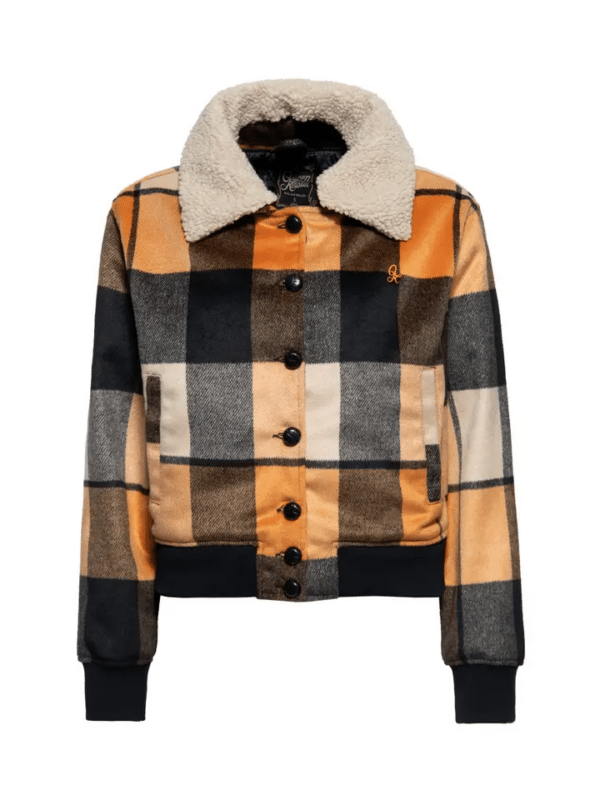 Veste d'hiver jaune Vintage Pin-up Rétro Queen Kerosin