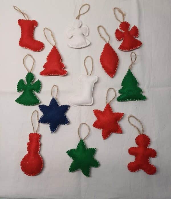 Suspensions de noël en feutrine décoration de noël en feutrine