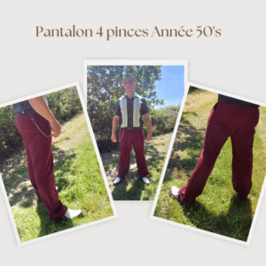 Pantalon hommes 4 pinces année 50's